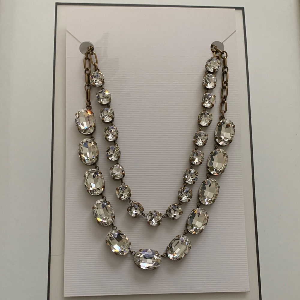 Stella & Ruby Sparkling Oval Crystal Necklace